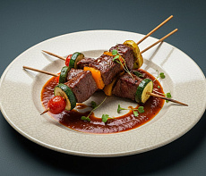 Шашлык из лосятины на решётке