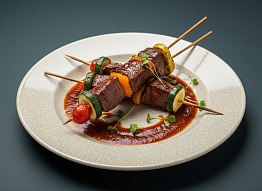 Шашлык из лосятины на решётке