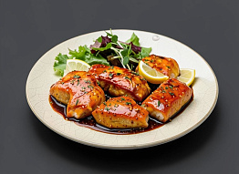 Сёмга в медово-чесночном соусе