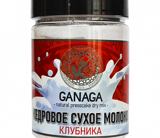 Кедровое сухое молоко КЛУБНИКА GANAGA 100 гр