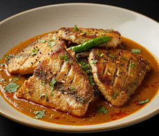 Острое карри из стерляди